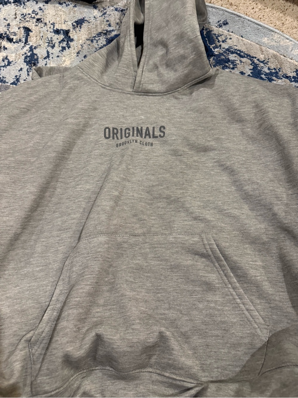 Brooklyn Cloth Gray Crewneck Hoodie with 'Originals' Chest Print size xl new